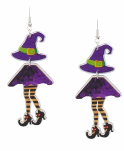 Acrylic Witch Legs And Boots Earrings