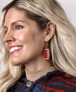 Rhinestone Football Earrings