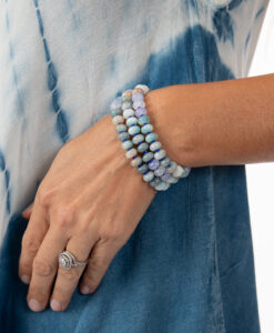 3 Stack Beaded Knot Stretch Bracelet, 2 Assorted