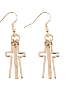 Split Apart Cross Earrings