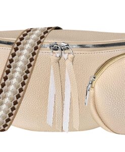 Crossbody Cresent Bag With Keychain Circle Pouch, 4 Assorted