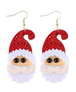 Glittery Santa Head Earrings