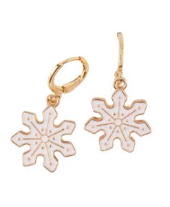 Christmas Huggie Hoop Earrings, 5 Assorted