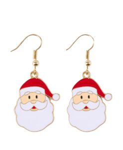 Resin Santa Head Earrings