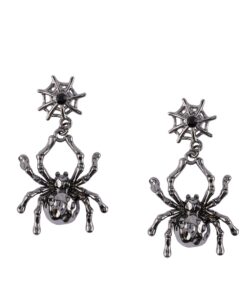 Black Spider Earrings, 2 Assorted