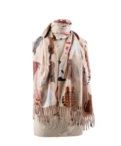 Double Sided Cat Pattern Scarf
