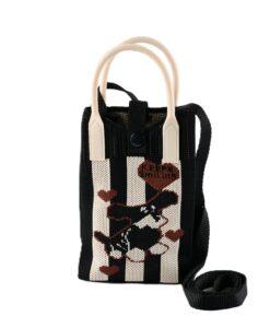 Crossbody Dog Cellphone Bag, Clip Closure, Top Handle, 2 Assorted