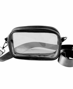 Crossbody Compact Rectangle Clear Bag, 3 Assorted