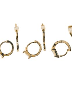 Huggie Hoops Earrings Mix, 3 Assorted Cards
