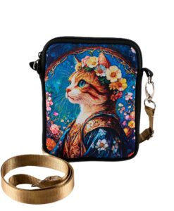 Crossbody Cat Neoprene Bag