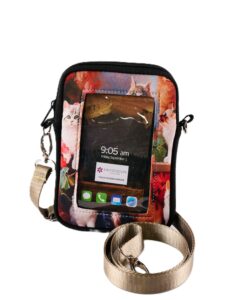 Crossbody Cat Neoprene Cellphone Bag