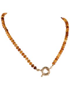 Bead Circle Clasp Pendant Necklace, 3 Assorted