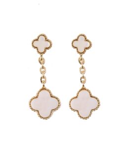 Quatrefoil Drop Link Earrings