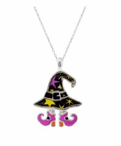 Witch Hat And Boots Necklace