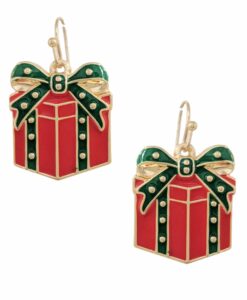Epoxy Christmas Present Earrings