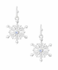 Rhinestone Snowflake Earrings