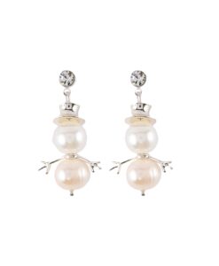 Pearl Snowman Earrings
