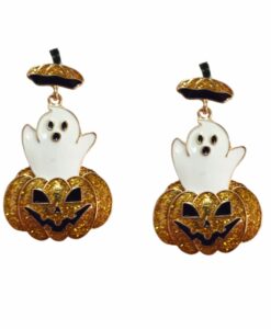 Ghost Coming Out Of Pumpkin Earring