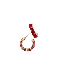 Triangle Crystal Pave Hoop Earrings, 3 Assorted