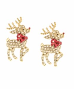 Crystal Reindeer With Moving Legs Earrings