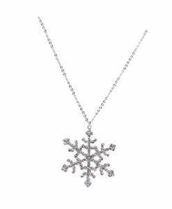 Silver Crystal Snowflake Necklace