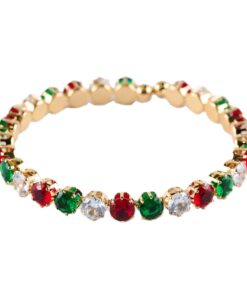 Christmas Crystal Cuff Bracelet