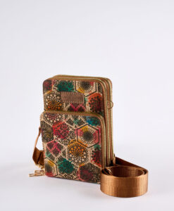 Crossbody Cork 2 Zipper Rectangle Bag With Comfort Strap, 4 Assorted