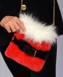 Fuzzy Christmas Crossbody Bag